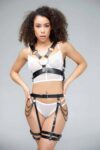 Zincir Detaylı Göğüs – Jartiyer Harness Takım – APFT1070