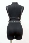 Zincir Detaylı Şık Deri Göğüs Harness