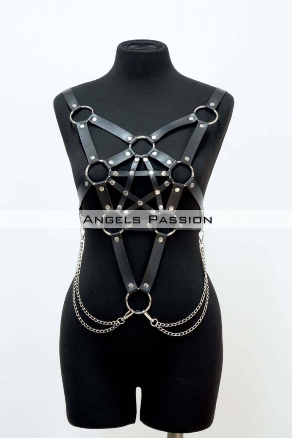 zincir detayli sik deri gogus harness bustiyer harness deri gogus harness apft1399 gs harness angels passion 131263 41 B