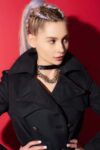 Zincir Detaylı Zarif Deri Choker Tasma – APFT668-S1