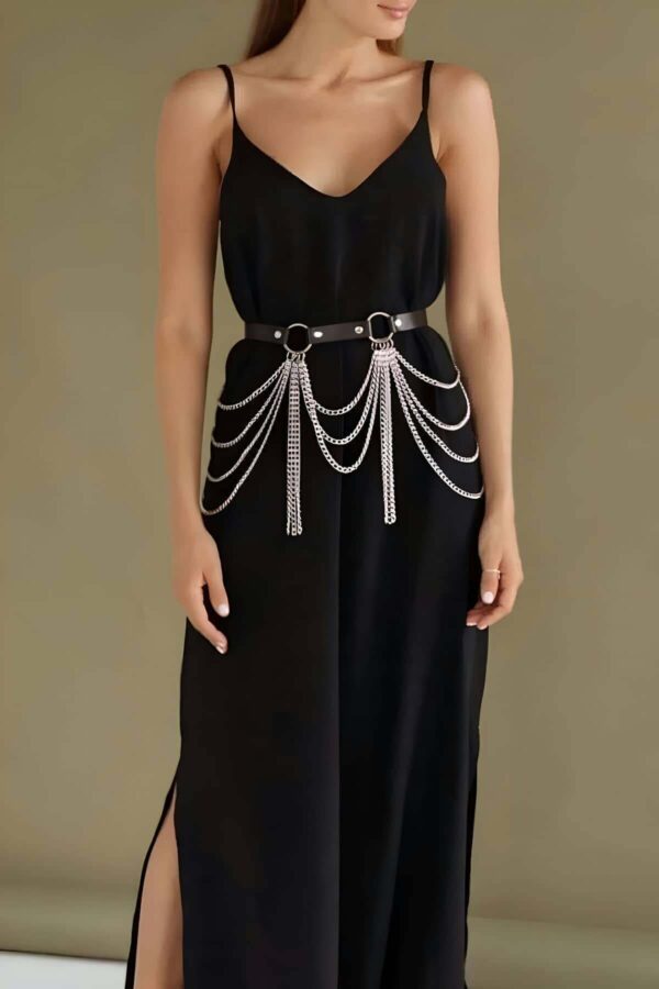 zincirli ayarlanabilir sik deri kemer harness apft729 kadn kemer angels passion 124877 39 B