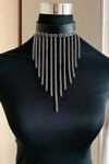 Zincirli Deri Choker