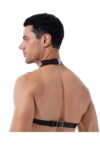 Zincirli Erkek Göğüs Deri Harness – APFTM96