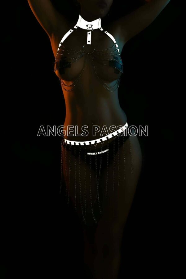zincirli etek zincirli reflektorlu harness takim apft462 reflektrl harness angels passion 124967 39 B