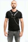 Zincir Detaylı Deri Erkek Göğüs Harness – APFTM95