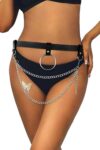 Zincirli Şık Deri Bel Harness – APFT923