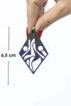 Beyaz Reflektörlü Geometrik Küpe
