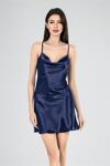 Aria’s Closet Kısa Gecelik Degaje  Lacivert 7740