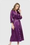 Aria’s Closet Mor Uzun Saten Sabahlık