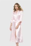 Aria’s Closet Pembe Uzun Saten Sabahlık