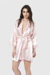 Aria’s Closet Somon Kısa Saten Sabahlık