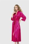 Aria’s Closet Vişne Uzun Saten Sabahlık