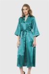 Aria’s Closet Zümrüt Uzun Saten Sabahlık