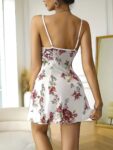 Aria’s Closet Beyaz Çiçek Desenli Tül Mini Gecelik