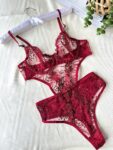 Aria’s Closet Çiçek Desenli Bordo Bodysuit
