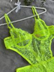 Aria’s Closet Çiçek Desenli Yeşil Bodysuit