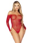 Aria’s Closet Kırmızı Fantezi Taşlı Body Vücut Çorabı