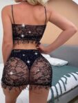 Aria’s Closet Özel Tasarım Siyah Taşlı Fantezi Vücut Çorabı