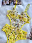 Aria’s Closet Sarı Çiçek Desenli Bodysuit
