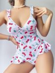 Aria’s Closet Vişne Desenli Fantezi Body