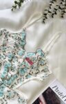 Aria’s Closet Yeşil Çiçek Büyük Desenli Bodysuit