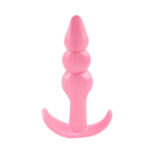 Backpart 3 Boğumlu Silikon Anal Tıkaç – Pembe
