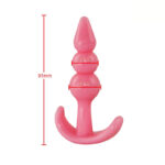 Backpart 3 Boğumlu Silikon Anal Tıkaç – Pembe