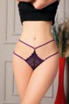 Aria’s Closet Fantezi Dantelli 2 İpli Mor Tanga String