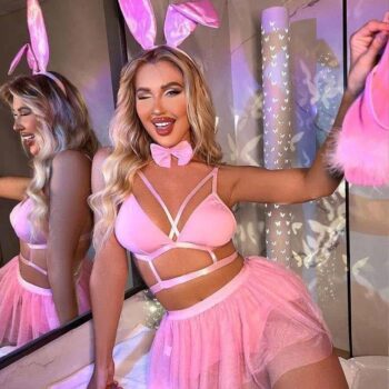 Arias Closet Pembe Tütü Etekli Fantezi Tavşan Kostümü
