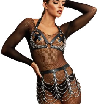 Aria's Closet Zincir Detaylı Fantezi Harness Aksesuar