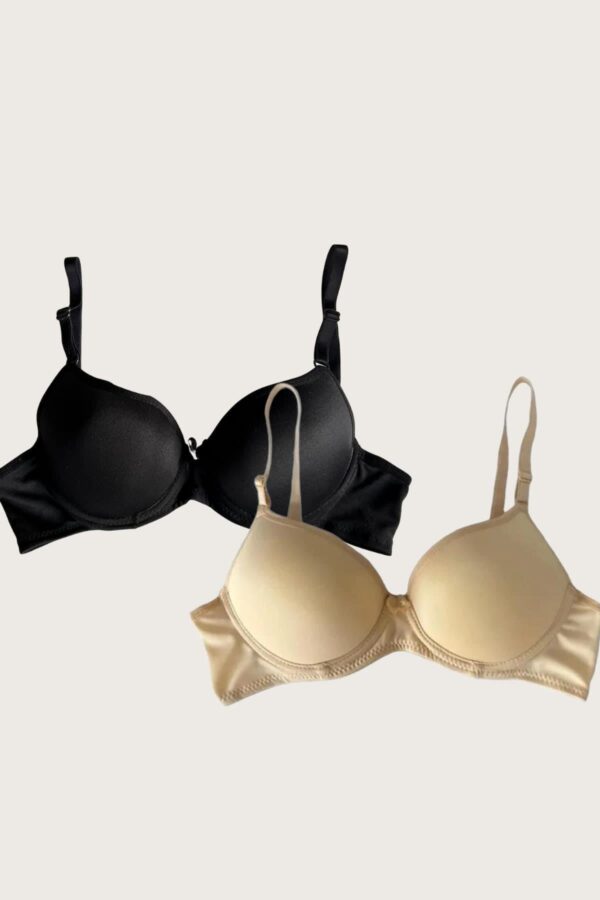 Siyah Ten 2li Kadin Mikro Kumas Push Up 436a
