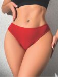 Aria’s Closet Arkası Şeritli Kalp Metal Aksesuarlı Fantezi Kırmızı String Tanga