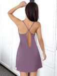 Aria’s Closet Dantel İşlemeli Tül Transparan Lila Gecelik