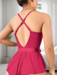 Aria’s Closet Fuşya Dantel İşlemeli Kurdelalı Fantezi Tül Babydoll