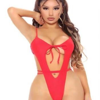 Aria's Closet Kırmızı İp Detaylı Fantezi Babydoll