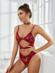 Aria’s Closet Kırmızı Transparan Dantelli Fantezi Babydoll