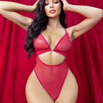 Aria's Closet Kırmızı Transparan Fantezi Babydoll