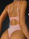 Aria’s Closet Pembe Dantel İşlemeli Kalp Desenli Fantezi Jartiyer Takımı