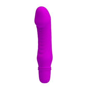 10 titresim modlu realistik baslikli mini silikon vibrator justin mor 03