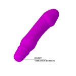 10 Titreşim Modlu Realistik Başlıklı Mini Silikon Vibratör – Justin (Mor)