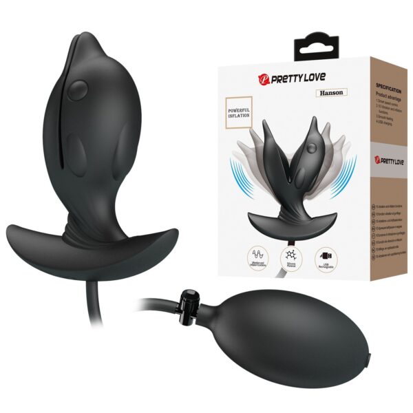 106 cm sisirilebilir ve titresimli usb sarjli silikon anal plug 01
