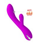 12 Fonksiyonlu Isıtmalı USB Şarjlı Çift Uçlu Rabbit Vibratör – Wilbur