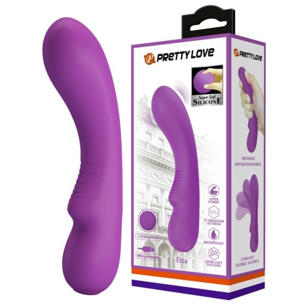 12 fonksiyonlu usb sarjli yumusak silikon vibrator elsa mor 01