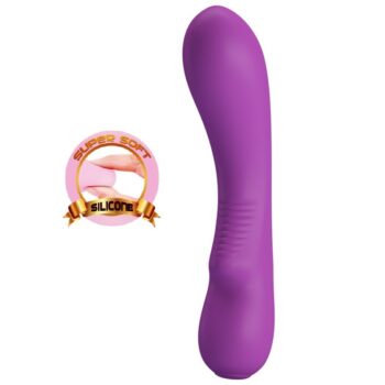 12 fonksiyonlu usb sarjli yumusak silikon vibrator elsa mor 02