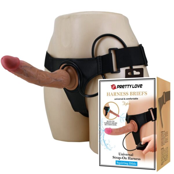 215 cm belden baglamali ici dolu strapon penis kyton 01