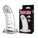 4 cm Uzatmalı Eğik Titreşimli Şeffaf Penis Kılıfı