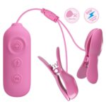 Romantic Wave – USB’den Şarjlı Titreşim & Elektro Şok Mandallı Göğüs Uyarıcı