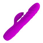 USB Şarjlı 12 Titreşim ve 4 İleri Geri Hareket Fonksiyonlu Rabbit Vibratör – Melanie