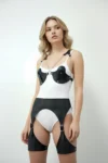 Erotik Deri Jartiyer Harness Takım